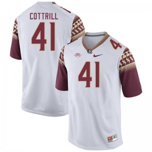 Florida State Seminoles AJ Cottrill Men's #41 White Authentic College Football Stitched Jersey