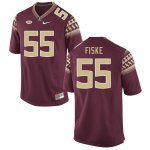 Florida State Seminoles Braden Fiske Men's #55 Garnet Authentic College Football Stitched Jersey