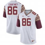 Florida State Seminoles Brian Courtney Men's #86 White Authentic College Football Stitched Jersey