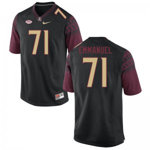 Florida State Seminoles D'Mitri Emmanuel Men's #71 Black Authentic College Football Stitched Jersey