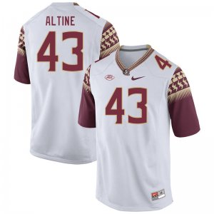 Florida State Seminoles Danj Altine Men's #43 White Authentic College Football Stitched Jersey