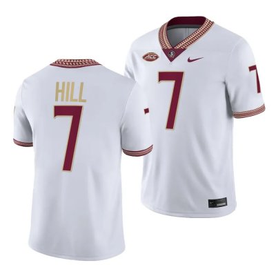 Florida State Seminoles Destyn Hill Men's #7 White 2023 College Football Stitched Jersey