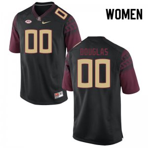 Florida State Seminoles Ja'Khi Douglas Women's #0 Black Authentic College Football Stitched Jersey