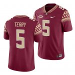 Florida State Seminoles Tamorrion Terry Men's #5 Garnet College Football Stitched Jersey