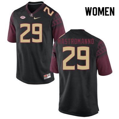 Florida State Seminoles Alex Mastromanno Women's #29 Black Authentic College Football Stitched Jersey