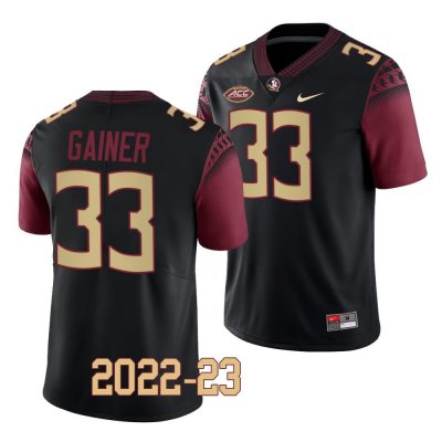 Florida State Seminoles Amari Gainer Men's #33 2022-23 Replica Black College Football Stitched Jersey