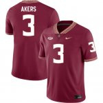 Florida State Seminoles Cam Akers Men's #3 Maroon Authentic College Football Stitched Jersey