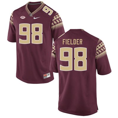 Florida State Seminoles Grant Fielder Men's #98 Garnet Authentic College Football Stitched Jersey