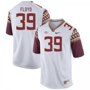 Florida State Seminoles Jaden Floyd Men's #39 White Authentic College Football Stitched Jersey