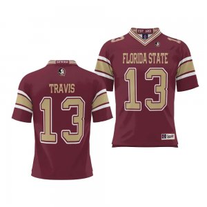 Florida State Seminoles Jordan Travis Youth #13 Garnet NIL Player College Football Stitched Jersey