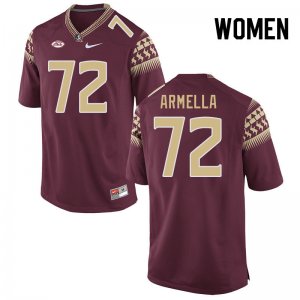 Florida State Seminoles Julian Armella Women's #72 Garnet Authentic College Football Stitched Jersey