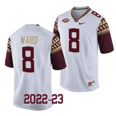 Florida State Seminoles Treshaun Ward Men's #8 White Replica 2022-23 College Football Stitched Jersey