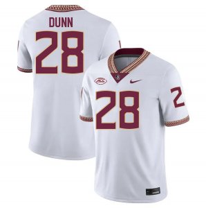 Florida State Seminoles Warrick Dunn Men's #28 White Authentic College Football Stitched Jersey