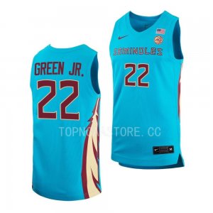 Florida State Seminoles Darin Green Jr. Men's #22 Turquoise Alternate 2022-23 Replica College Basketball Stitched Jersey