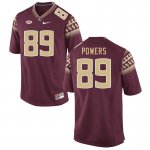 Florida State Seminoles Jerrale Powers Men's #89 Garnet Authentic College Football Stitched Jersey