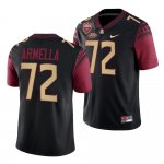 Florida State Seminoles Julian Armella Men's #72 Seminole Scholar patch Black College Football Stitched Jersey