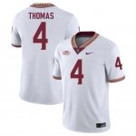 Florida State Seminoles Keir Thomas Men's #4 White Authentic College Football Stitched Jersey