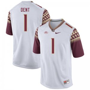 Florida State Seminoles Akeem Dent Men's #1 White Authentic College Football Stitched Jersey