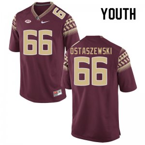 Florida State Seminoles Ben Ostaszewski Youth #66 Garnet Authentic College Football Stitched Jersey