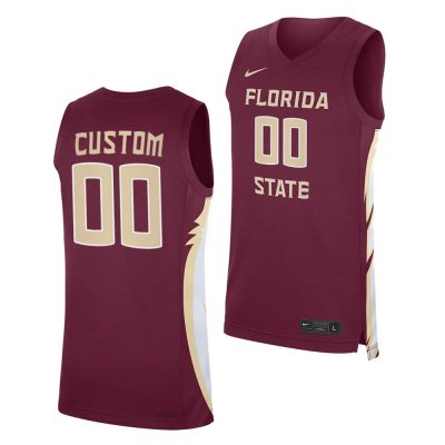 Florida State Seminoles Custom Men's #00 Road Maroon 2023-24 College Basketball Stitched Jersey