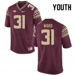 Florida State Seminoles DeMarco Ward Youth #31 Garnet Authentic College Football Stitched Jersey