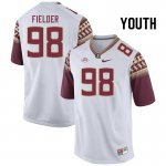 Florida State Seminoles Grant Fielder Youth #98 White Authentic College Football Stitched Jersey