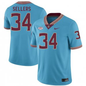 Florida State Seminoles Ron Sellers Men's #34 Turquoise Authentic College Football Stitched Jersey