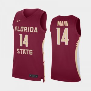 Florida State Seminoles Terance Mann Men's #14 Garnet Replica College Basketball Stitched Jersey