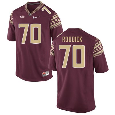 Florida State Seminoles Casey Roddick Men's #70 Garnet Authentic College Football Stitched Jersey