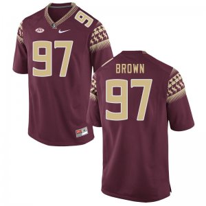 Florida State Seminoles Dylan Brown Men's #97 Garnet Authentic College Football Stitched Jersey