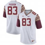 Florida State Seminoles Fernando Padron Men's #83 White Authentic College Football Stitched Jersey