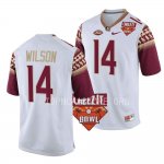 Florida State Seminoles Johnny Wilson Men's #14 2022 Cheez-It Bowl White College Football Stitched Jersey