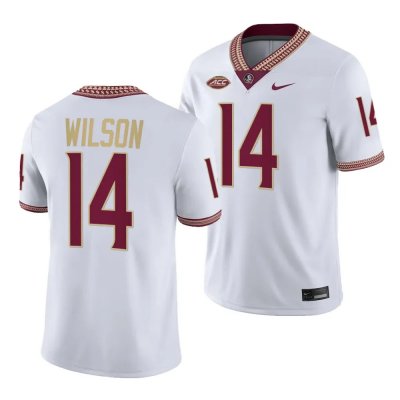 Florida State Seminoles Johnny Wilson Men's #14 White 2023 College Football Stitched Jersey