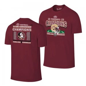 Florida State Seminoles Men's 2023 ACC Conference Champions Garnet Original Retro College Football Stitched T-Shirt