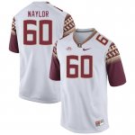 Florida State Seminoles Peyton Naylor Men's #60 White Authentic College Football Stitched Jersey