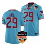 Florida State Seminoles Rodney Hill Men's #29 2023 Orange Bowl Turquoise Playoff College Football Stitched T-Shirt