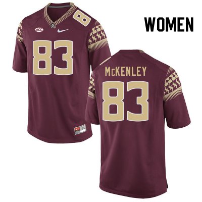 Florida State Seminoles Zamari McKenley Women's #83 Garnet Authentic College Football Stitched Jersey