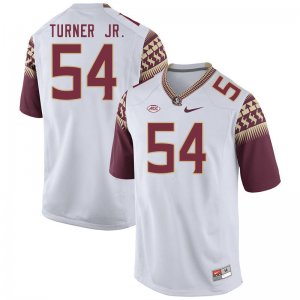 Florida State Seminoles Byron Turner Jr. Men's #54 White Authentic College Football Stitched Jersey