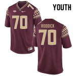 Florida State Seminoles Casey Roddick Youth #70 Garnet Authentic College Football Stitched Jersey