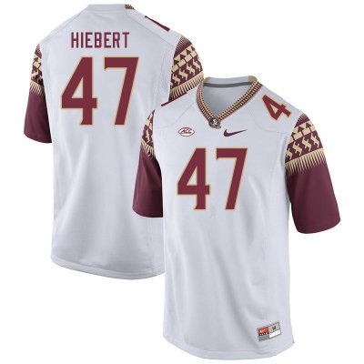 Florida State Seminoles Donny Hiebert Men's #47 White Authentic College Football Stitched Jersey