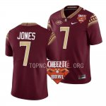 Florida State Seminoles Jarrian Jones Men's #7 2022 Cheez-It Bowl Garnet College Football Stitched Jersey