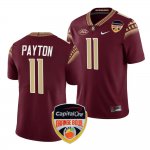 Florida State Seminoles Patrick Payton Men's #11 2023 Orange Bowl Garnet Playoff College Football Stitched Jersey