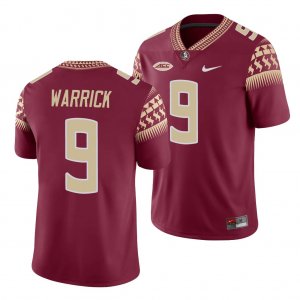 Florida State Seminoles Peter Warrick Men's #9 Garnet College Football Stitched Jersey