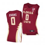 Florida State Seminoles RayQuan Evans Men's #0 Garnet Replica College Basketball Stitched Jersey