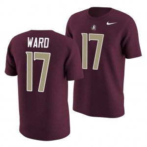 Florida State Seminoles Charlie Ward Men's #18 Garnet Name & Number College Football Stitched T-Shirt