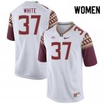 Florida State Seminoles Christian White Women's #37 White Authentic College Football Stitched Jersey