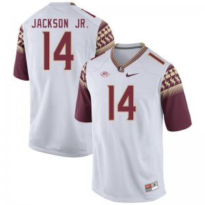 Florida State Seminoles Darrell Jackson Jr. Men's #14 White Authentic College Football Stitched Jersey