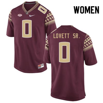 Florida State Seminoles Fabien Lovett Sr. Youth #0 Black Authentic College Football Stitched Jersey