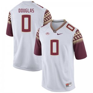 Florida State Seminoles Ja'Khi Douglas Men's #0 White Authentic College Football Stitched Jersey