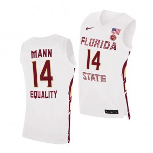 Florida State Seminoles Terance Mann Men's #14 White Replica College Basketball Stitched Jersey